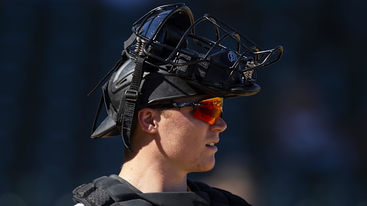 Oct 26, 2022; Surprise, Arizona, USA; Pittsburgh Pirates catcher Henry Davis plays for the Surprise
