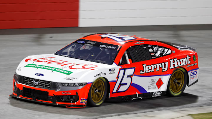 Tim Brown, shown here driving the No. 15 Rick Ware Racing Ford in practice for the 2025 NASCAR Cook Out Clash, says that the opportunity to run a NASCAR Cup car at Bowman Gray is special.