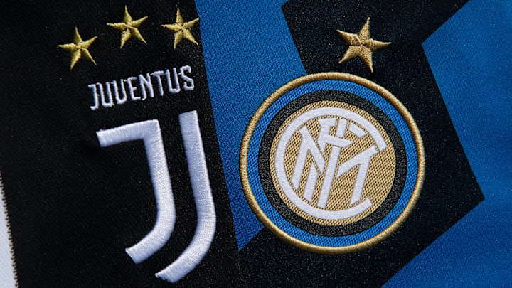 The Juventus and Inter Milan Club Badges