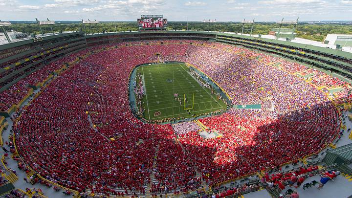 Sep 3, 2016; Green Bay, WI, USA; Overall view of Lambeau Field during the Lambeau Field College Classic between the LSU Tigers and Wisconsin Badgers. Wisconsin won 16-14. Sep 3, 2016; Green Bay, WI, USA; Overall view of Lambeau Field during the Lambeau Field College Classic between the LSU Tigers and Wisconsin Badgers. Wisconsin won 16-14.