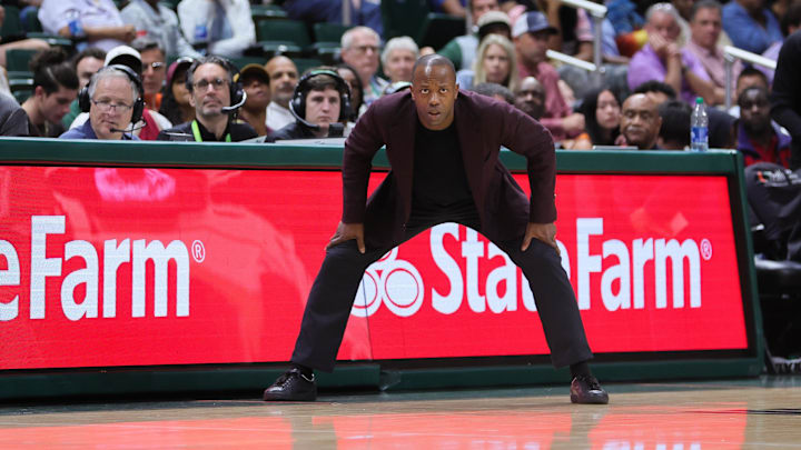 Mar 6, 2024; Coral Gables, Florida, USA; Boston College Eagles head coach Earl Grant watches from the sideline against the Miami Hurricanes during the second half at Watsco Center. Mandatory Credit: Sam Navarro-Imagn Images Mar 6, 2024; Coral Gables, Florida, USA; Boston College Eagles head coach Earl Grant watches from the sideline against the Miami Hurricanes during the second half at Watsco Center. Mandatory Credit: Sam Navarro-Imagn Images