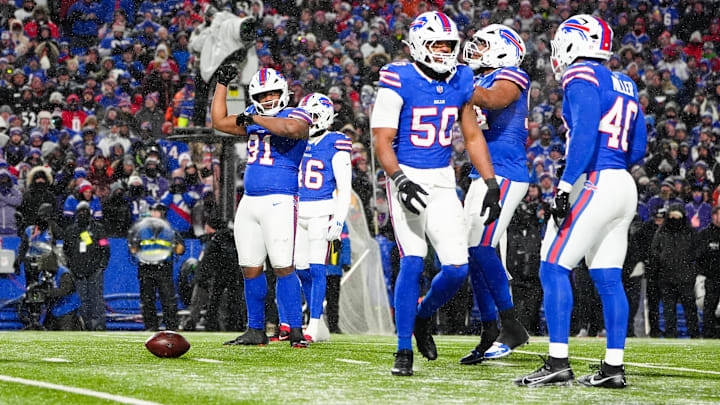 Jan 19, 2025; Orchard Park, New York, USA; Buffalo Bills defensive tackle Ed Oliver (91). Jan 19, 2025; Orchard Park, New York, USA; Buffalo Bills defensive tackle Ed Oliver (91).