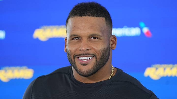Los Angeles Rams defensive end Aaron Donald. Los Angeles Rams defensive end Aaron Donald.