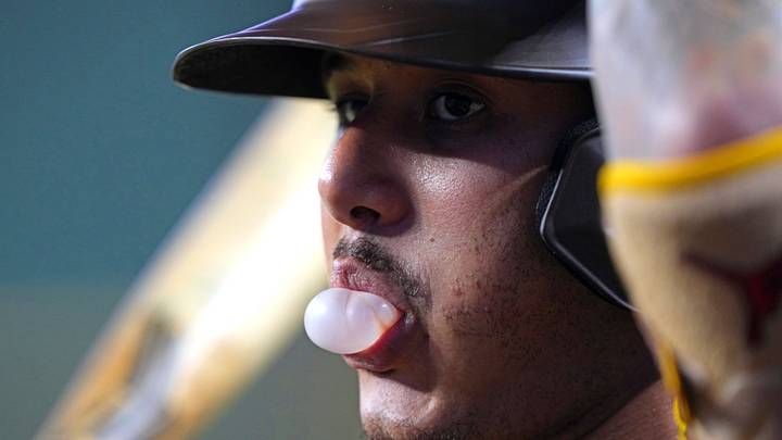 San Diego Padres third baseman Manny Machado (13) looks on against the Arizona Diamondbacks during the third inning at Chase Field on Aug. 6, 2026. San Diego Padres third baseman Manny Machado (13) looks on against the Arizona Diamondbacks during the third inning at Chase Field on Aug. 6, 2026.