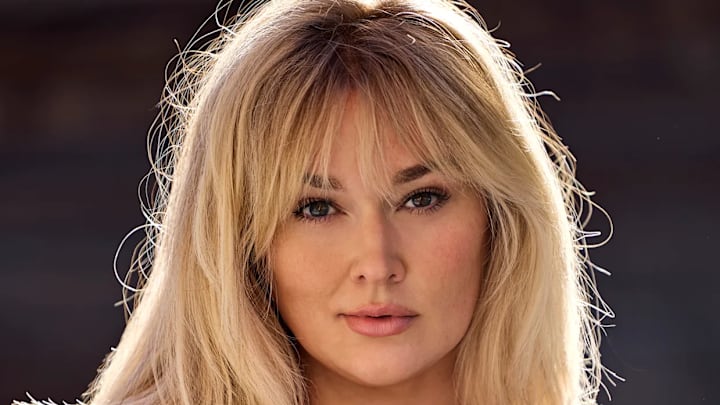 Hunter McGrady was photographed by Derek Kettela in Saas-Fee, Switzerland. Swimsuit by Raquelle Pedraza.