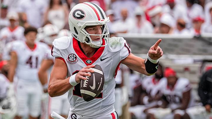 Georgia Football QB Gunner Stockton against WKU Georgia Football QB Gunner Stockton against WKU