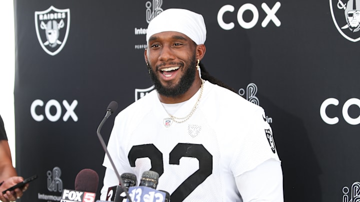 Las Vegas Raiders RB Alexander Mattison from OTAs Las Vegas Raiders RB Alexander Mattison from OTAs