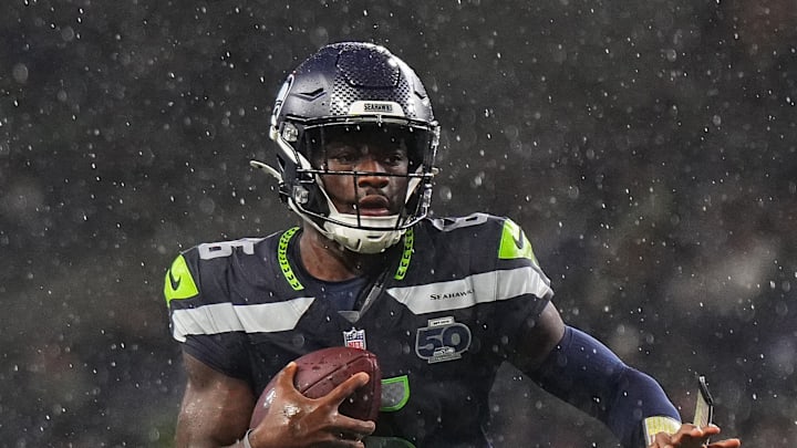 Jalen Milroe of the Seattle Seahawks