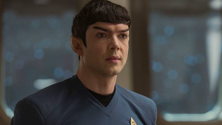 Ethan Peck as Spock in season 4, episode 2, of Star Trek: Strange New Worlds streaming on Paramount+, 2026. Ethan Peck as Spock in season 4, episode 2, of Star Trek: Strange New Worlds streaming on Paramount+, 2026.