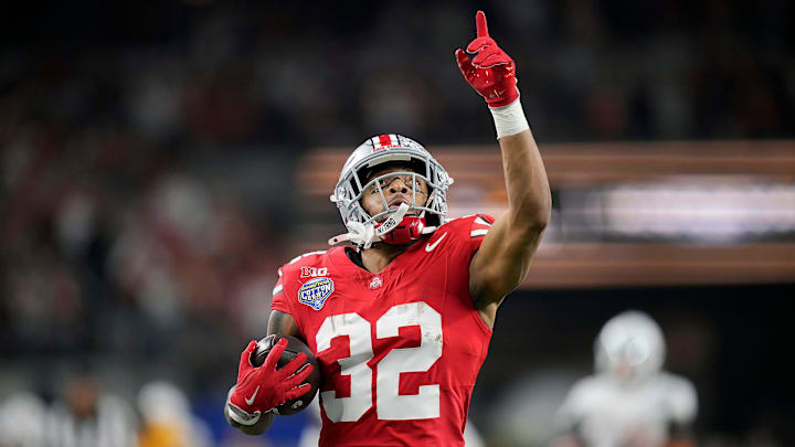 Running back TreVeyon Henderson of Ohio State looks like the kind of breakaway back Ben Johnson could utilize in an offense.