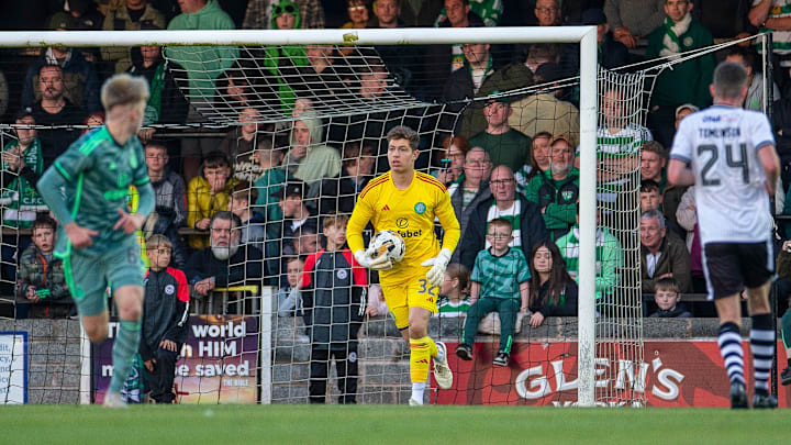 July 5, 2024; Somerset Park, Ayr, Scotland; Scottish Pre Season Football, Ayr United versus Celtic; Josh Clarke of Celtic on the ball