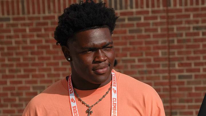 Kaden Henderson of Jesuit High in Florida during a Clemson football recruiting visit before kickoff with LSU at Memorial Stadium in Clemson, S.C. Saturday, August 30, 2025. Kaden Henderson of Jesuit High in Florida during a Clemson football recruiting visit before kickoff with LSU at Memorial Stadium in Clemson, S.C. Saturday, August 30, 2025.