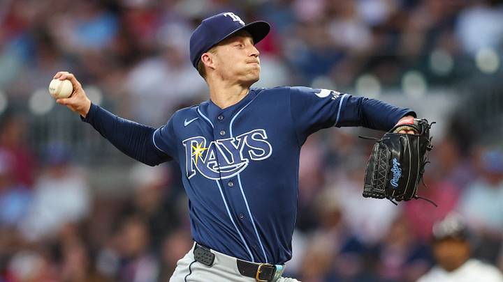Sep 9, 2026; Atlanta, Georgia, USA; Tampa Bay Rays pitcher Griffin Jax (22) throws against the Atlanta Braves in the second inning at Truist Park. Mandatory Credit: Brett Davis-Imagn Images Sep 9, 2026; Atlanta, Georgia, USA; Tampa Bay Rays pitcher Griffin Jax (22) throws against the Atlanta Braves in the second inning at Truist Park. Mandatory Credit: Brett Davis-Imagn Images