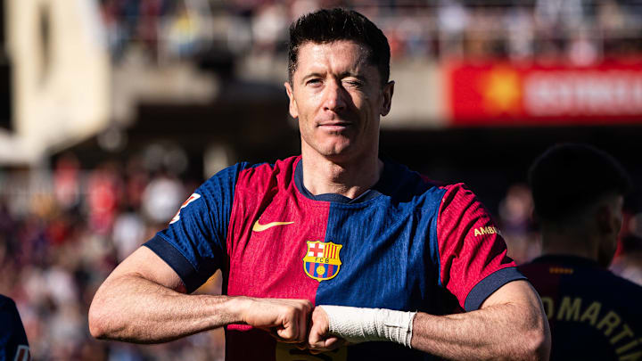 Robert Lewandowski led Barcelona with 42 goals across all competitions last season.
