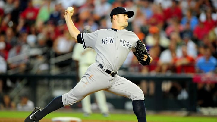 July 12, 2011; Phoenix, AZ, USA; American League pitcher David Robertson (30) of the New York Yankees throws a pitch during the second inning of the 2011 All Star game at Chase Field.  Mandatory Credit: Mark J. Rebilas-Imagn Images