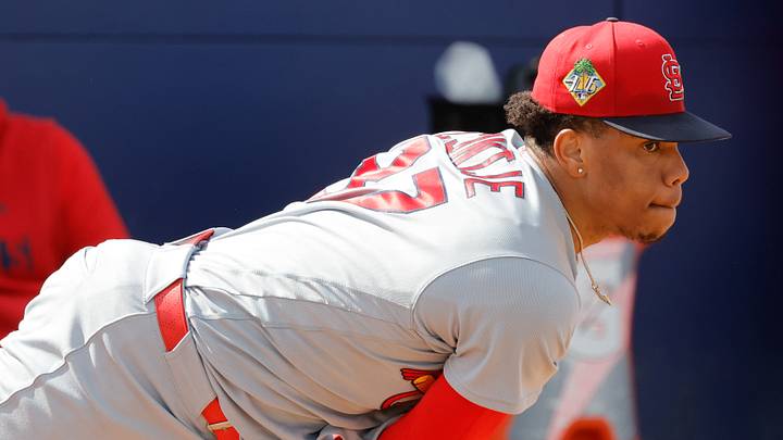 Feb 16, 2026; Jupiter, FL, USA; St. Louis Cardinals pitcher Jurrangelo Cijntje (87) throws a pitch during spring training workouts at Roger Dean Stadium. Mandatory Credit: Reinhold Matay-Imagn Images Feb 16, 2026; Jupiter, FL, USA; St. Louis Cardinals pitcher Jurrangelo Cijntje (87) throws a pitch during spring training workouts at Roger Dean Stadium. Mandatory Credit: Reinhold Matay-Imagn Images