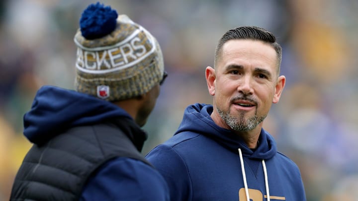 Green Bay Packers head coach Matt LaFleur on the field before the game against the Carolina Panthers on Nov. 2, 2025, at Lambeau Field in Green Bay, Wis.