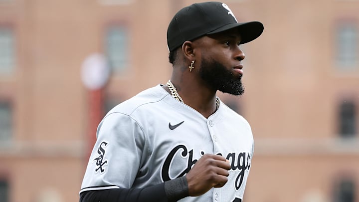 Chicago White Sox outfielder Luis Robert Jr. (88) against the Baltimore Orioles at Oriole Park at Camden Yards. Chicago White Sox outfielder Luis Robert Jr. (88) against the Baltimore Orioles at Oriole Park at Camden Yards.
