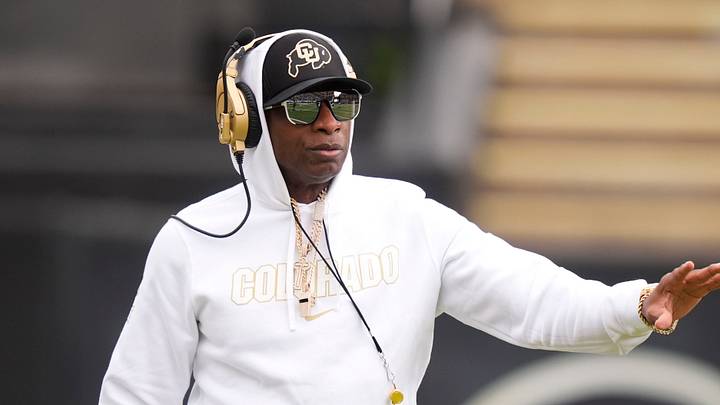 Apr 11, 2026; Boulder, CO, USA; Colorado Buffaloes head coach Deion Sanders during the spring game at Folsom Field. Mandatory Credit: Ron Chenoy-Imagn Images Apr 11, 2026; Boulder, CO, USA; Colorado Buffaloes head coach Deion Sanders during the spring game at Folsom Field. Mandatory Credit: Ron Chenoy-Imagn Images