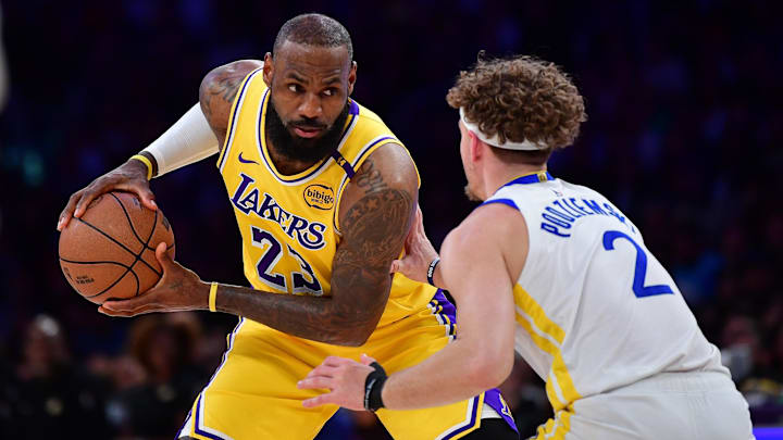 LeBron James and the Lakers battled the Warriors on Thursday night.