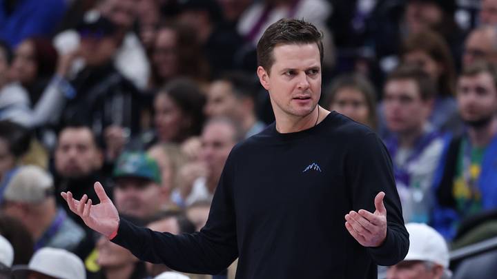 Jan 8, 2026; Salt Lake City, Utah, USA; Utah Jazz head coach Will Hardy reacts after a call for the against the Dallas Mavericks during the first quarter at Delta Center. Mandatory Credit: Rob Gray-Imagn Images Jan 8, 2026; Salt Lake City, Utah, USA; Utah Jazz head coach Will Hardy reacts after a call for the against the Dallas Mavericks during the first quarter at Delta Center. Mandatory Credit: Rob Gray-Imagn Images