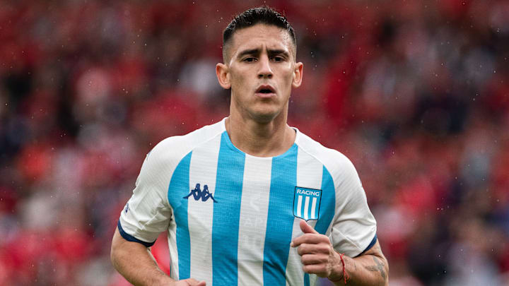 Matias Rojas of Racing Club looks on during a Liga...