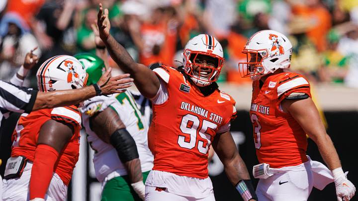 Oklahoma State Cowboys defensive end Jaleel Johnson. Oklahoma State Cowboys defensive end Jaleel Johnson.