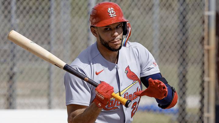 Feb 16, 2026; Jupiter, FL, USA; St. Louis Cardinals outfielder Joshua Baez (22) takes batting practice during spring training workouts at Roger Dean Stadium. Mandatory Credit: Reinhold Matay-Imagn Images Feb 16, 2026; Jupiter, FL, USA; St. Louis Cardinals outfielder Joshua Baez (22) takes batting practice during spring training workouts at Roger Dean Stadium. Mandatory Credit: Reinhold Matay-Imagn Images