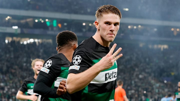 Viktor Gyokeres bagged a hat-trick against Manchester City in last year's Champions League