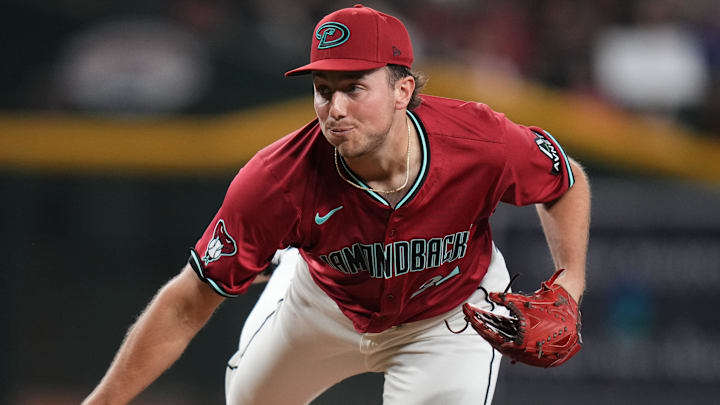 Arizona Diamondbacks’ Brandon Pfaadt (32) pitches against the Seattle Mariners at Chase Field in Phoenix, on June 10, 2025.