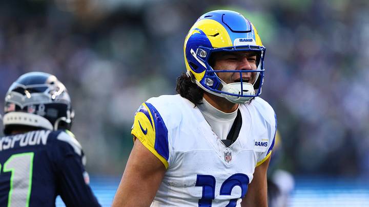 Los Angeles Rams wide receiver Puka Nacua. Los Angeles Rams wide receiver Puka Nacua.