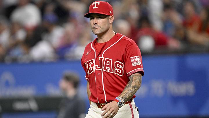 Texas Rangers manager Skip Schumaker. Texas Rangers manager Skip Schumaker.