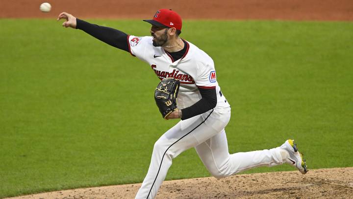 May 26, 2026: Cleveland Guardians reliefpitcher Colin Holderman (35) delivers a pitch in the sixth inning against the Washington Nationals at Progressive Field. May 26, 2026: Cleveland Guardians reliefpitcher Colin Holderman (35) delivers a pitch in the sixth inning against the Washington Nationals at Progressive Field.