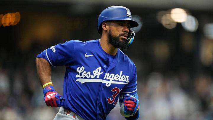 May 23, 2026; Milwaukee, Wisconsin, USA; Los Angeles Dodgers left fielder Teoscar Hernandez (37) during the game against the Milwaukee Brewers at American Family Field. Mandatory Credit: Jeff Hanisch-Imagn Images May 23, 2026; Milwaukee, Wisconsin, USA; Los Angeles Dodgers left fielder Teoscar Hernandez (37) during the game against the Milwaukee Brewers at American Family Field. Mandatory Credit: Jeff Hanisch-Imagn Images
