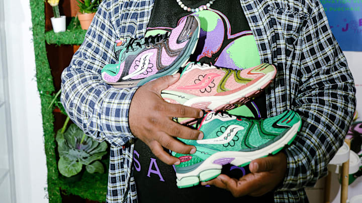 Jae Tips teamed up with Saucony on the ProGrid Triumph 4 "Flowers Grow Uptown" collaboration.