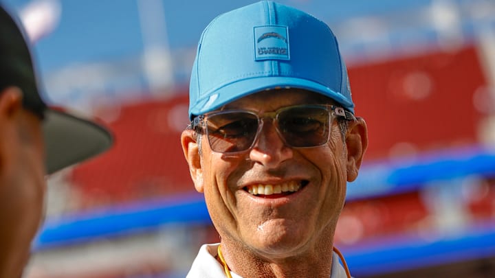 Los Angeles Chargers head coach Jim Harbaugh
