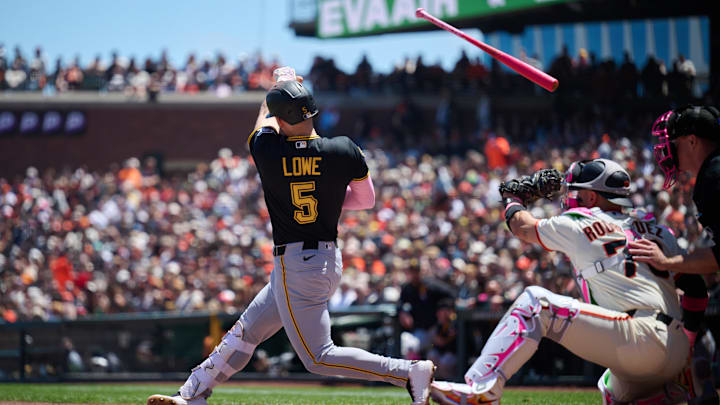 Pittsburgh Pirates infielder Brandon Lowe. Pittsburgh Pirates infielder Brandon Lowe.