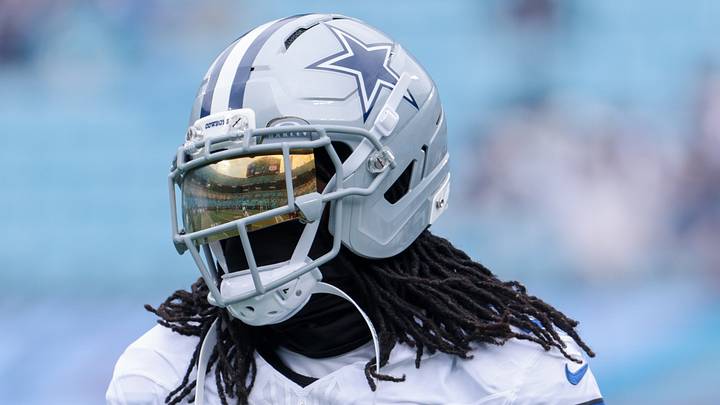 Oct 12, 2025; Charlotte, North Carolina, USA; Dallas Cowboys cornerback Trevon Diggs (7) warms up before the game against the Carolina Panthers at Bank of America Stadium. Mandatory Credit: Scott Kinser-Imagn Images Oct 12, 2025; Charlotte, North Carolina, USA; Dallas Cowboys cornerback Trevon Diggs (7) warms up before the game against the Carolina Panthers at Bank of America Stadium. Mandatory Credit: Scott Kinser-Imagn Images