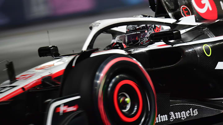 Nov 16, 2023; Las Vegas, Nevada, USA; Haas F1 driver Nico Hulkenberg of Germany (27) during free Nov 16, 2023; Las Vegas, Nevada, USA; Haas F1 driver Nico Hulkenberg of Germany (27) during free