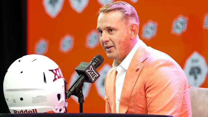 Oklahoma State head coach Eric Morris. Oklahoma State head coach Eric Morris.