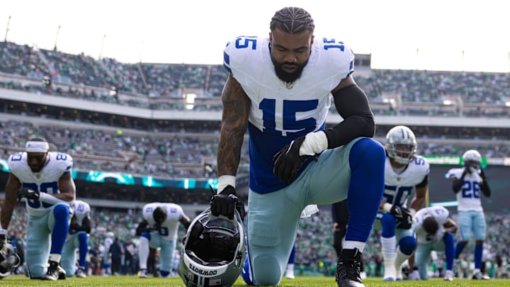 Dallas Cowboys running back Ezekiel Elliott before action against the Philadelphia Eagles at Lincoln Financial Field.
