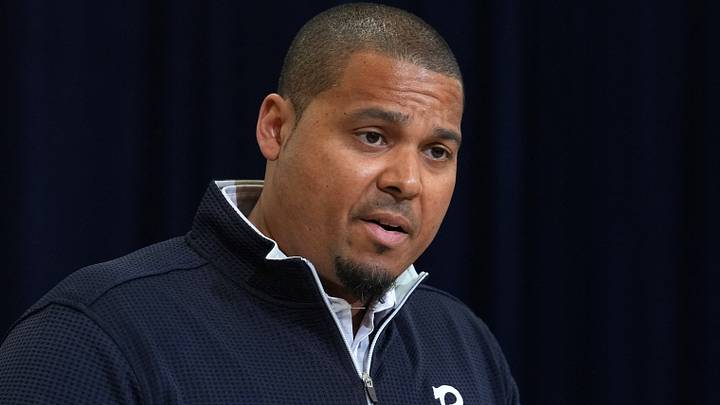 Chicago Bears general manager Ryan Poles speaks at the NFL Scouting Combine at the Indiana Convention Center. Mandatory Credit: Kirby Lee-Imagn Images Chicago Bears general manager Ryan Poles speaks at the NFL Scouting Combine at the Indiana Convention Center. Mandatory Credit: Kirby Lee-Imagn Images