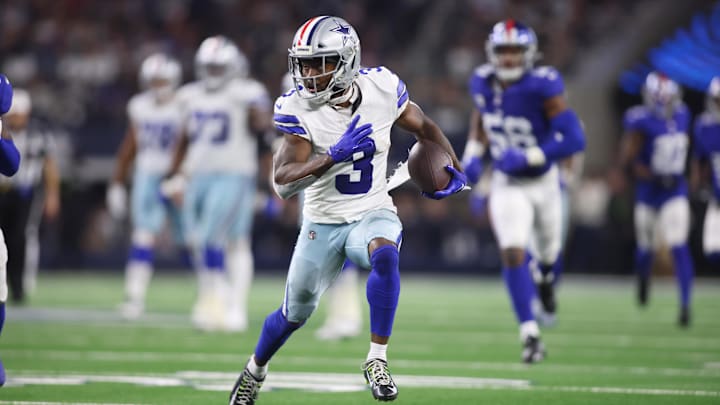 Nov 12, 2023; Arlington, Texas, USA; Dallas Cowboys wide receiver Brandin Cooks (3) runs with the