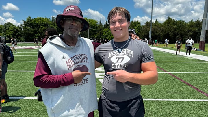 Sam LeJeune on his visit to Mississippi State for a camp