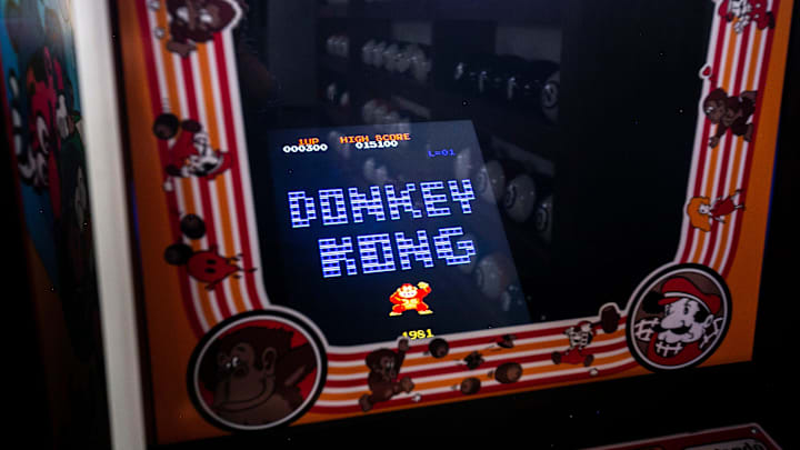 Bowling balls are reflected in the screen of a Donkey Kong arcade cabinet at SpareMe, Tuesday, Aug. 31, 2021, in The Chauncey in Iowa City, Iowa.

210831 Spareme 026 Jpg
