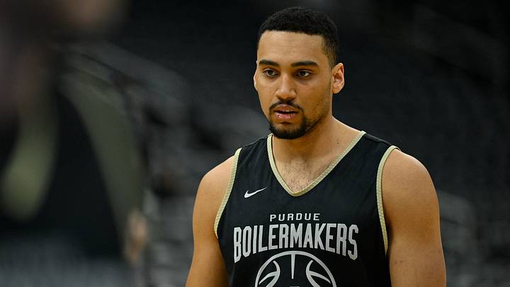 Mar 19, 2026; St. Louis, MO, USA; Purdue Boilermakers forward Trey Kaufman-Renn looks on during a practice session ahead of the first round of the men's 2026 NCAA Tournament at Enterprise Center. Mandatory Credit: Jeff Le-Imagn Images Mar 19, 2026; St. Louis, MO, USA; Purdue Boilermakers forward Trey Kaufman-Renn looks on during a practice session ahead of the first round of the men's 2026 NCAA Tournament at Enterprise Center. Mandatory Credit: Jeff Le-Imagn Images