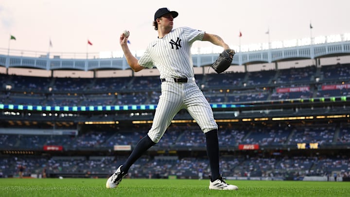Cam Schlittler at Yankee Stadium for a Toronto Blue Jays v New York Yankees game.