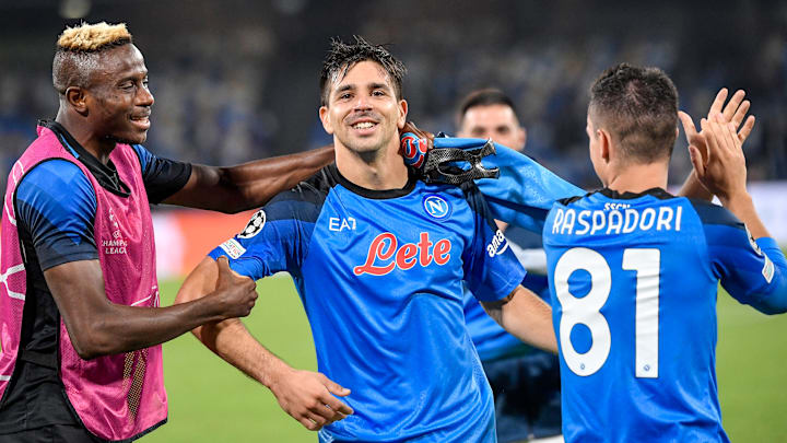 Victor Osimhen, Giacomo Raspadori e Giovanni Simeone