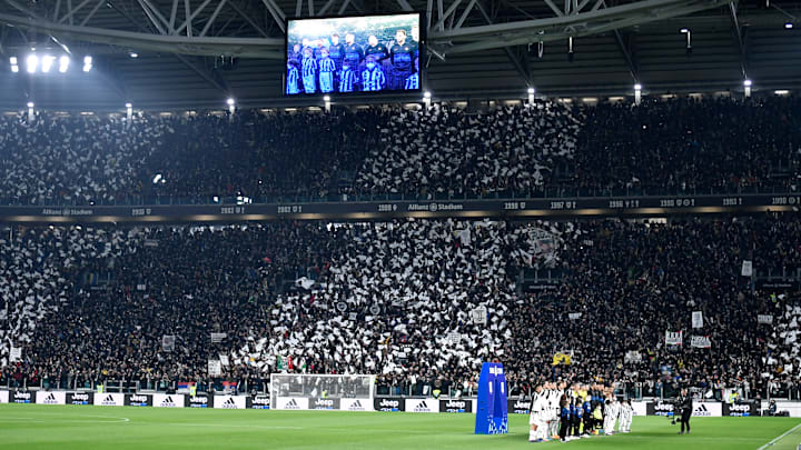 A general view of the stadium during the Serie A 2021/2022...