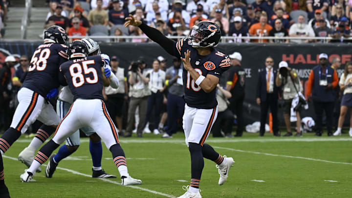 Chicago Bears quarterback Caleb Williams won free hot dogs for fans after throwing four touchdown passes against the Dallas Cowboys in Week 3.